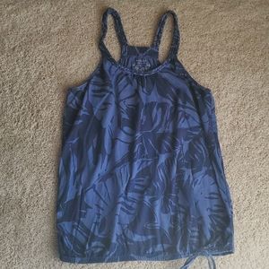 Sonoma Blue Tropical Print Tank Top Size S